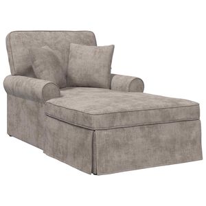 vidaXL Chaise Lounge z Fartuszkiem piaskowy 157 x 91 x 91 cm ARES