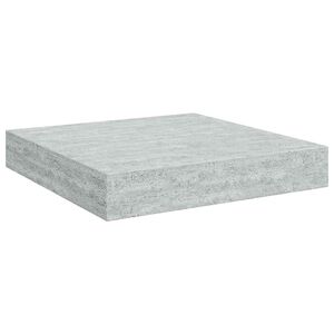 vidaXL Wisząca p&oacute;łka ścienna, szarość betonu, 23 x 23,5 x 3,8 cm, MDF