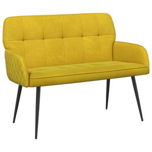 vidaXL Sofa dwuosobowa na metalowych n&oacute;żkach 2-osobowy ż&oacute;łty Welur