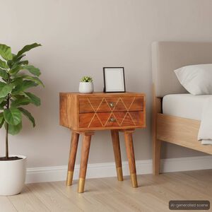 vidaXL Szafka nocna, 43x30x58 cm, lite drewno mango