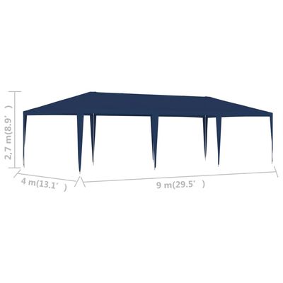 vidaXL Namiot imprezowy, 4 x 9 m, niebieski