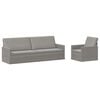 vidaXL Zestaw Sof 2 pcs jasnoszary Welur