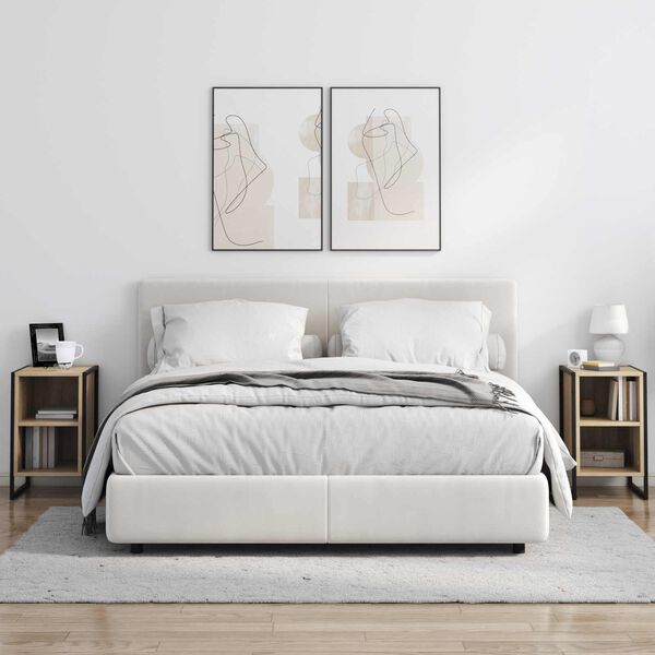 vidaXL Stolik nocny Sonoma 39.5 x 30 x 50 cm Materiał drewnopochodny