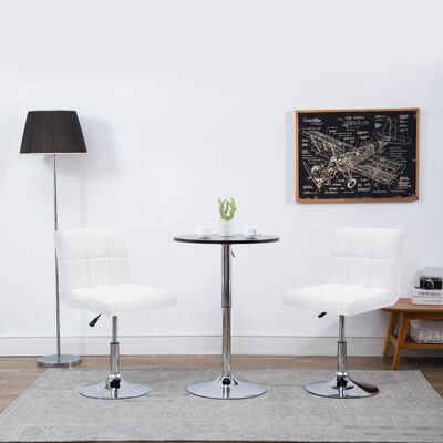 vidaXL Krzesła stołowe, 2 szt., białe, sztuczna skóra