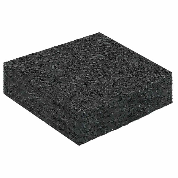 vidaXL Pad Patio z Granulatem Gumowym Czarny 9 x 9 x 2 cm Guma