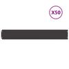 vidaXL Obrzeża trawnikowe 50 szt. Czarne Stal walcowana na zimno