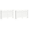 vidaXL Osłony na kaloryfer, 2 szt., białe, 152x19x81,5 cm, MDF