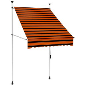 vidaXL Ręcznie zwijana markiza, 100 cm, pomarańczowo-brązowa