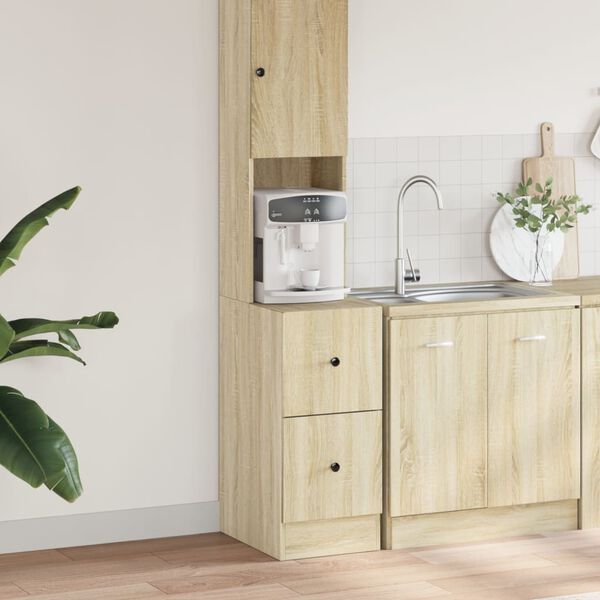 vidaXL Szafka kuchenna, dąb sonoma, 35x50x180 cm