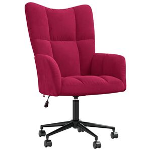 vidaXL Fotel, winna czerwień, obity aksamitem