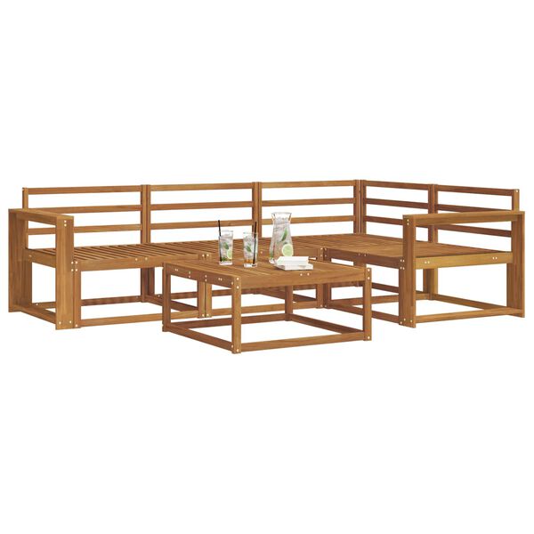 vidaXL Zestaw sof na zewnątrz 5 pcs Naturalny Lite Drewno Akacji
