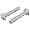 vidaXL Śruba z blokadą głowicy 2 szt. Srebrny M6 x 35 mm Stal