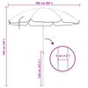 vidaXL Parasol ogrodowy na stalowym słupku, piaskowy, 180 cm