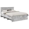 vidaXL Ramka ł&oacute;żka Betonowy szary 150 x 200 cm Drewno inżynieryjne