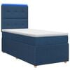 vidaXL Ł&oacute;żko z box spring LED z materacem niebieski 100 x 200 cm