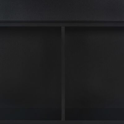 vidaXL Stół barowy z 2 blatami, czarny, 130 x 40 x 120 cm