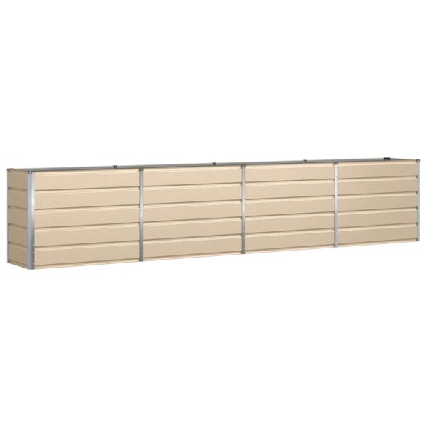 vidaXL Donica Kość słoniowa 480 x 50 x 45 cm Stal Galwanizowana