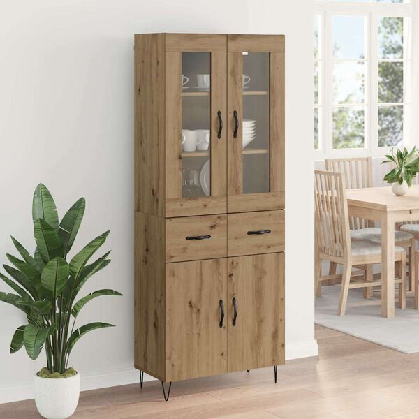 vidaXL Highboard z szufladą Dąb rzemieślniczy 69,5 x 34 x 90 cm