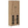 vidaXL Highboard Dąb rzemieślniczy 69,5 x 34 x 180 cm