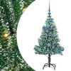 vidaXL Sztuczna choinka z śnieżnym pokryciem z lampkami LED 120 cm