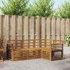 vidaXL Zestawy sof 4 pcs Naturalny Lite Drewno Akacji