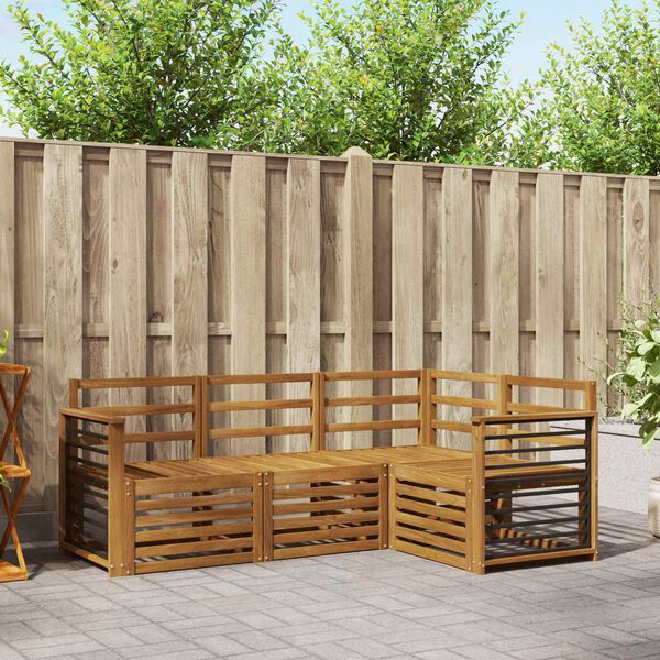 vidaXL Zestawy sof 4 pcs Naturalny Lite Drewno Akacji