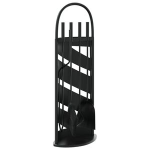 vidaXL 5-częściowy zestaw akcesori&oacute;w do kominka, 23x15x66 cm, stal
