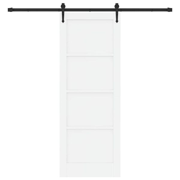 vidaXL Drzwi przesuwne ORKDAL Biały 78 x 211 cm Lite drewno sosnowe