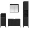 vidaXL Zestaw mebli łazienkowych z p&oacute;łką z drzwiami 4 pcs Czarny Dąb