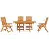 vidaXL Zestaw do jadalni w ogrodzie 5 pcs Brązowy lite drewno akacjowe