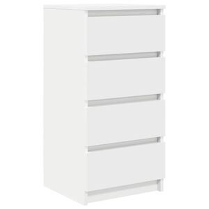 vidaXL Komoda Biała 37,5x35x76 cm Drewno klejone