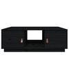 vidaXL Stolik kawowy, czarny, 100x50x35 cm, lite drewno sosnowe