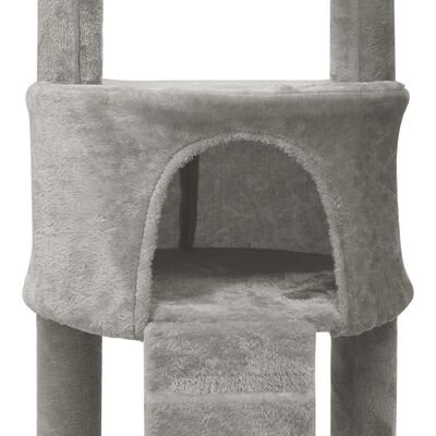 vidaXL Drzewko dla kota, od podłogi do sufitu, szare, 220-240 cm