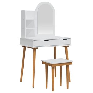 vidaXL Zestaw toaletki FAUSKE 4 szt. Biały 76 x 50 x 143 cm