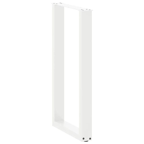 vidaXL Nogi do stołu barowego w kształcie litery U 2 szt. Białe 40x(90-91) cm Stal