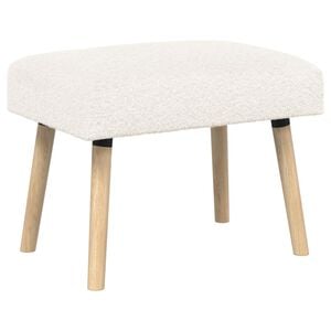vidaXL ławka Gładki kremowy 60 x 40 x 45 cm Boucl&eacute;