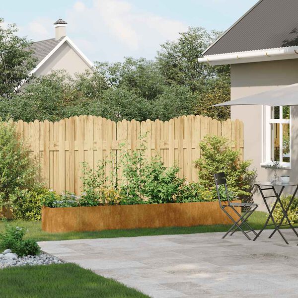 vidaXL Doniczka Rusty 280x40x40 cm Stal nierdzewna