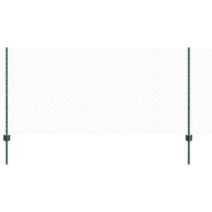 vidaXL Sześciokątne ogrodzenie z słupkiem 50 x 1 m Stal pokryta PVC