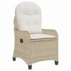 vidaXL Fotel z funkcją relaksu Beżowy 56 x 66 x 95 cm polirattan