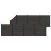 vidaXL Panel ogrodzeniowy 8 pcs WPC i aluminium Czarny