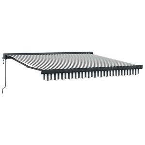 vidaXL Zwijana markiza, antracytowo-biała, 3x2,5m, tkanina i aluminium