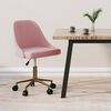 vidaXL Obrotowe krzesło stołowe, r&oacute;żowe, aksamitne