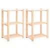 vidaXL Regały z 3 p&oacute;łkami, 2 szt., 60x38x90 cm, sosna, 150 kg