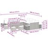 vidaXL Zestaw Sof na Ogr&oacute;d z poduszką 14 pcs Beżowy Polirattan