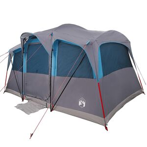 vidaXL Namiot rodzinny z dachem Niebieski i szary 435 x 255 x 216 cm