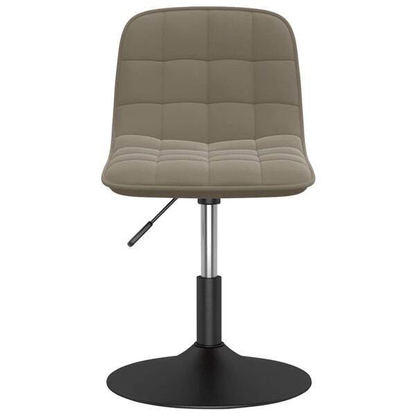 vidaXL Obrotowe krzesła stołowe, 6 szt., jasnoszare, obite aksamitem