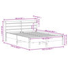 vidaXL Rama łóżka bez materaca, 150x200 cm, lite drewno sosnowe