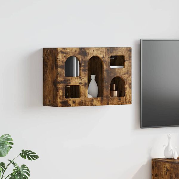 vidaXL Szafka wisząca z p&oacute;łką Dąb wędzony 60 x 20 x 40 cm