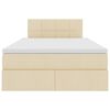 vidaXL Łóżko z miejscem na przechowywanie i LED Kremowy 120 x 200 cm
