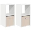 vidaXL Stolik nocny 2 szt. Biały 35 x 32 x 68,5 cm Drewno inżynieryjne